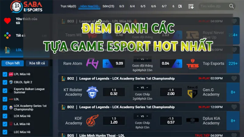 Điểm danh các tựa game Esport hot nhất năm 2025