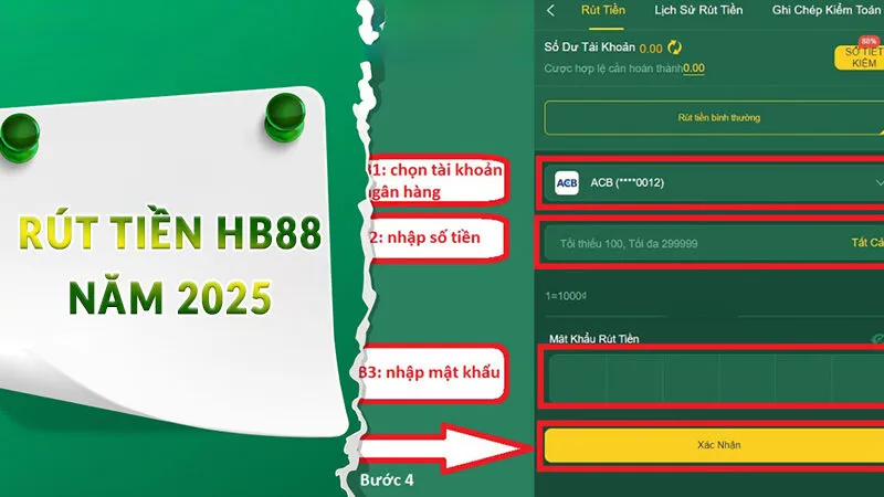 Rút tiền HB88 năm 2025