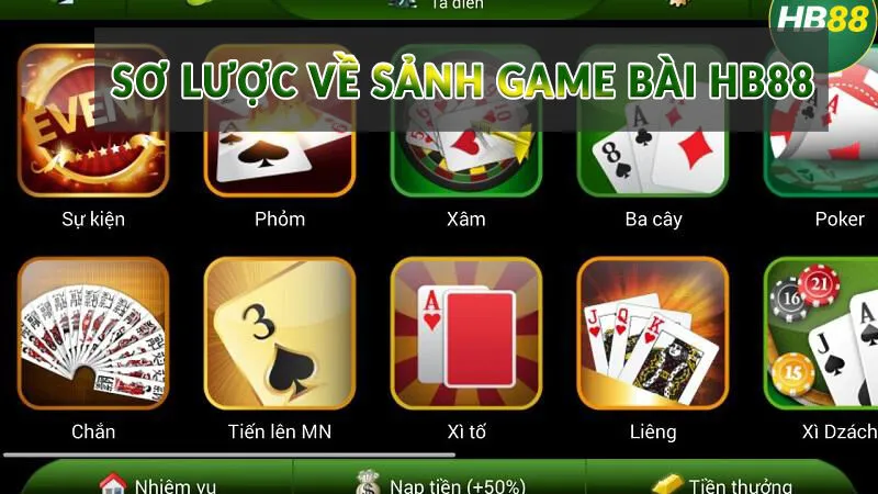 Sơ lược về sảnh game bài HB88 